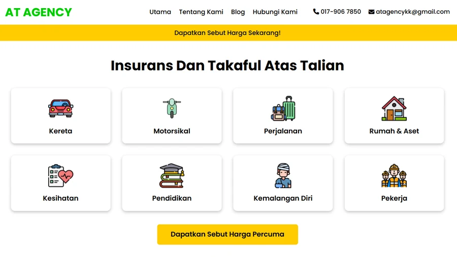 AT Agency Corporate Website Design Malaysia