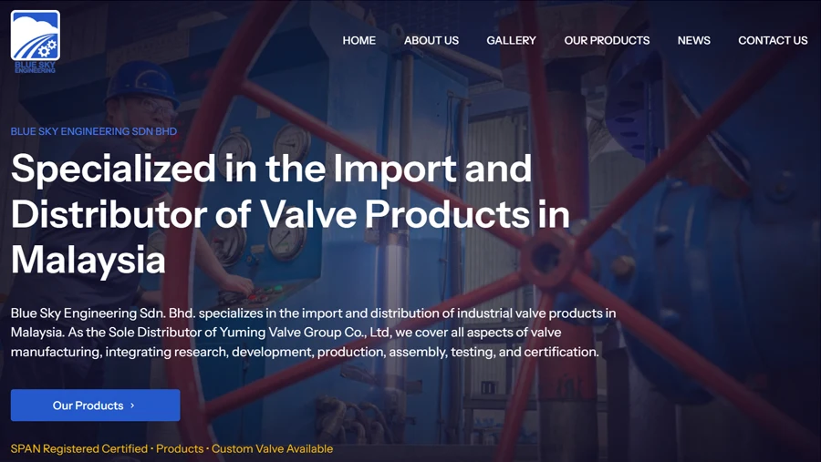 Blue Sky Engineering Corporate Website Design Malaysia