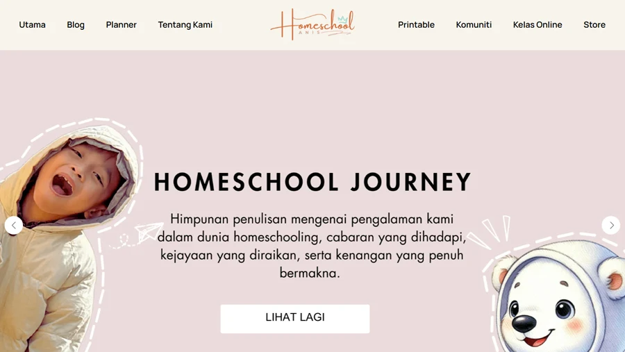 Home School Hanis Custom Website Design Malaysia