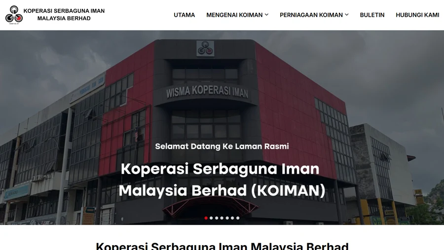 Koperasi Serbaguna Iman Corporate Website Design Malaysia