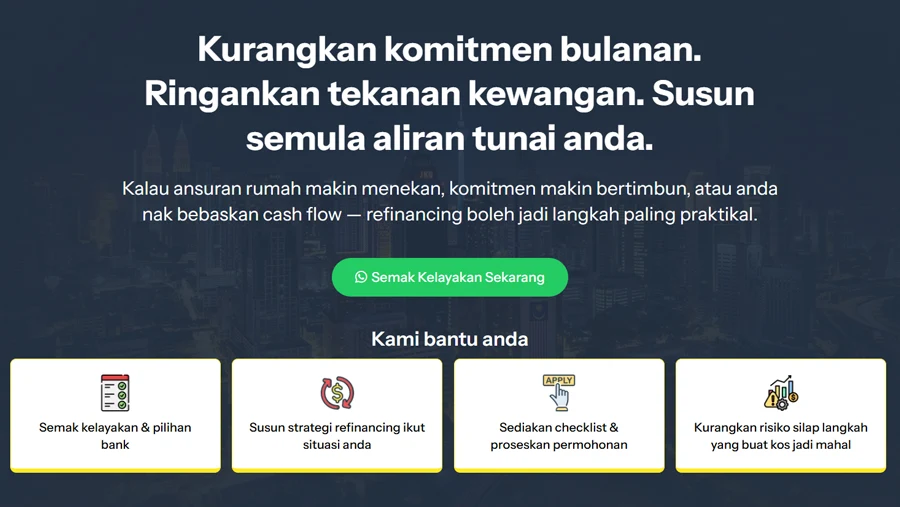 Pakar Refinance Landing Page Website Design Malaysia