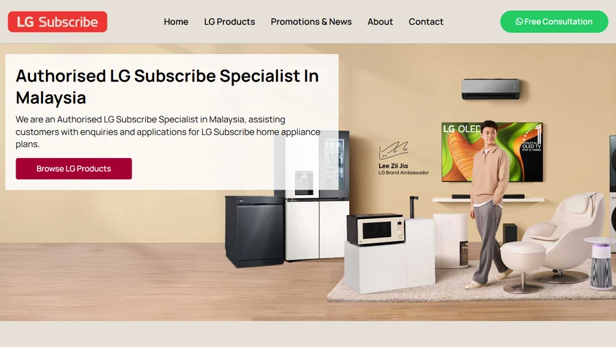 Smart Living Plan Landing Page Website Design Malaysia