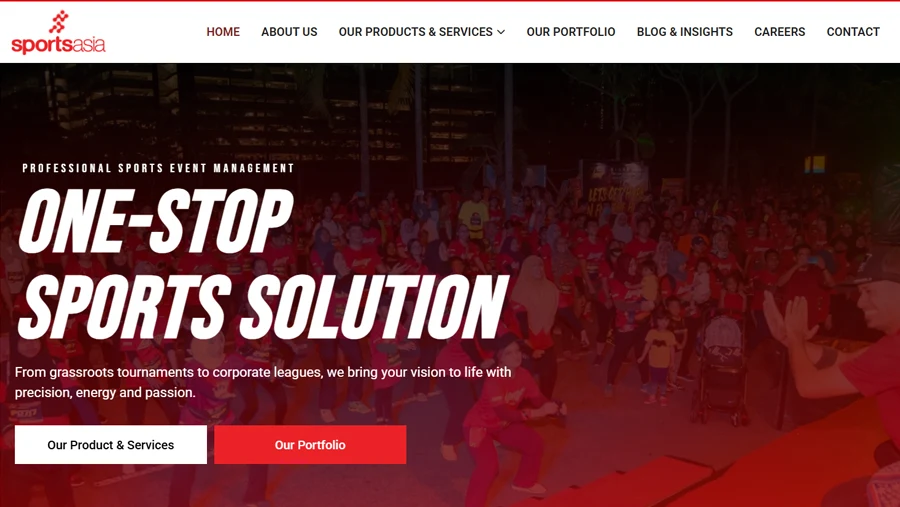 Sports Asia Corporate Website Design Malaysia
