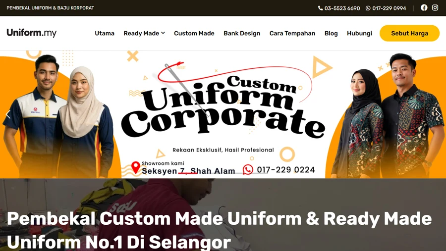 Uniform.my Corporate Website Design Malaysia